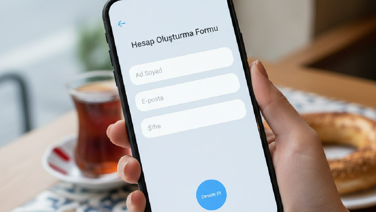 Mobil cihazlardan Davegas hesap oluşturma adımlarını kolayca tamamlayabilirsin